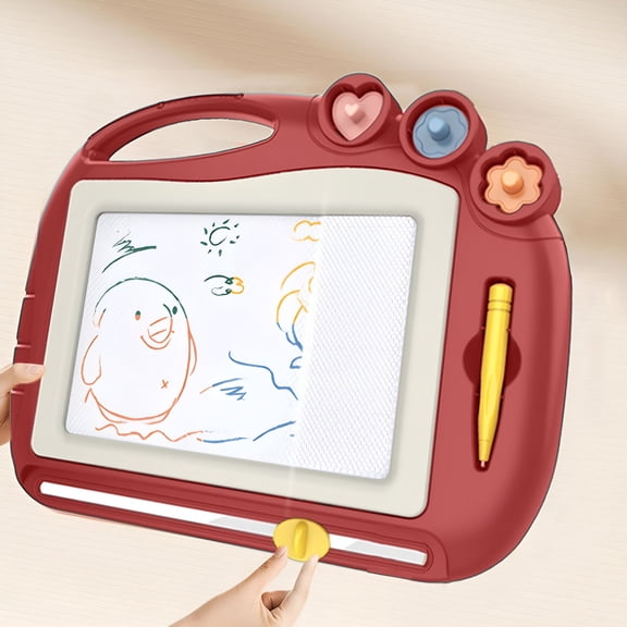 CYFW Magnetic Drawing Board Set | Colorful Erasable Doodle Pad for Preschool Learning, Large Writing Surface, Detachable Stand, Plastic, 10.8x8.4in, Mess-Free Art Toy