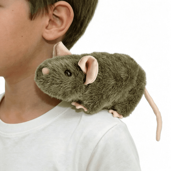 CYFW Magnetic Rat Plush,7" Shoulder Standing Toy,Realistic Rat Stuffed Animal,Soft Mouse Plush for Kids & Adults,Cute Animal Plush Gift Rat Plush