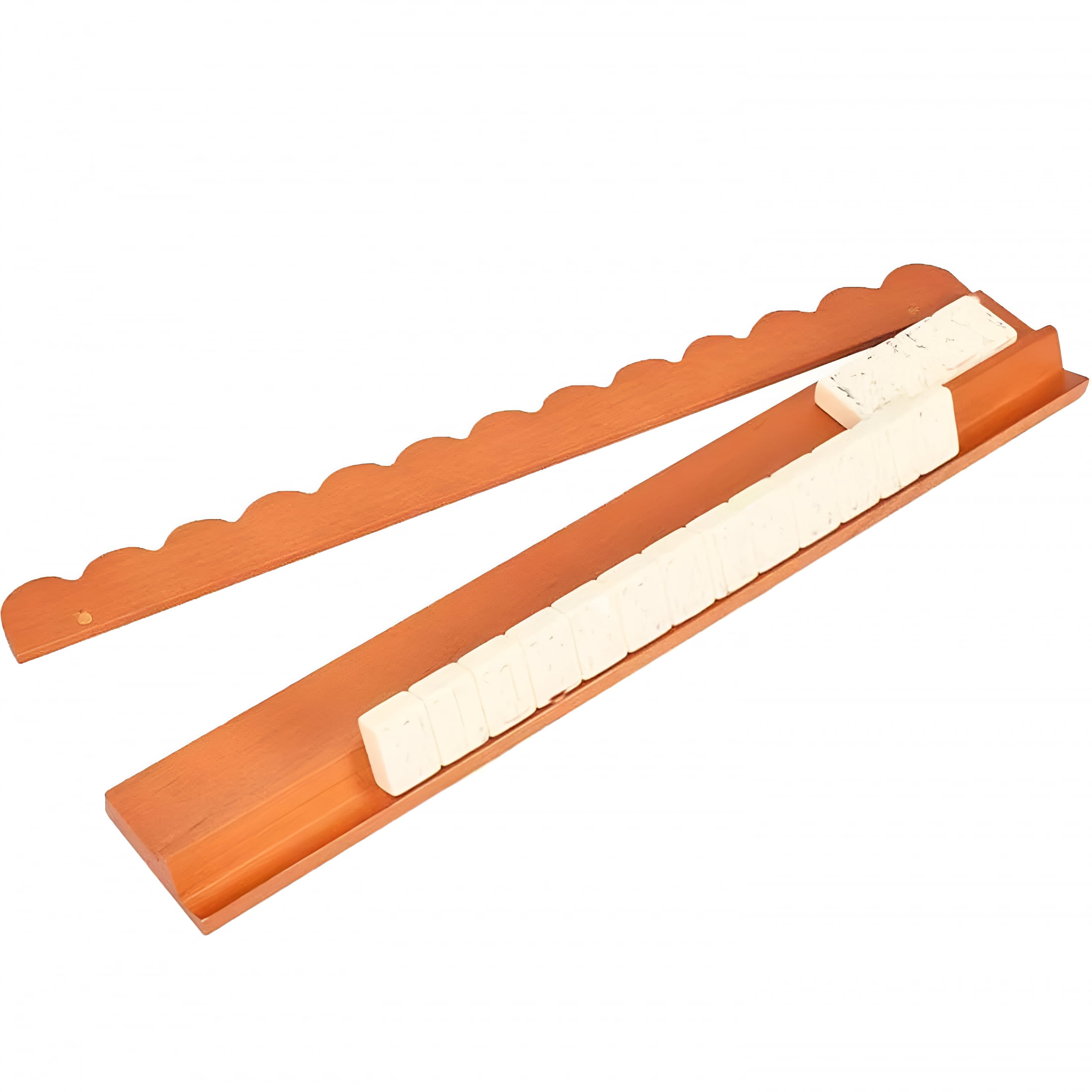 CYFW Mahjong Set Mahjong Racks with Pushers,Wooden Tortoise Shell Rack&Pusher Set,17 Inch American Mahjong Set Complete for American Mahjong Set Complete,Travel&Home Game