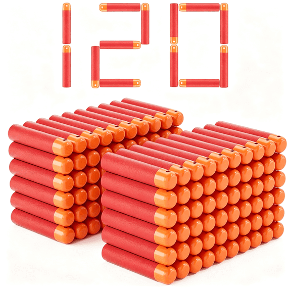 CYFW Mega Darts Refills for Mega Guns,72\/120 Pcs Mega Dart Bullets Fit for Mega Guns, Mega Series Blasters, Mega Darts Bulk, Red Darts Fits for Mega Blasters (0.79In W)
