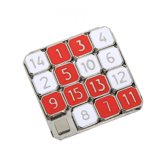 CYFW 2026 New Metal Number Slide 15 Puzzle Funny Pocket Sliding Tiles Jigsaw Iq Game Educational Learning Tool Birthday Gift Party Favors