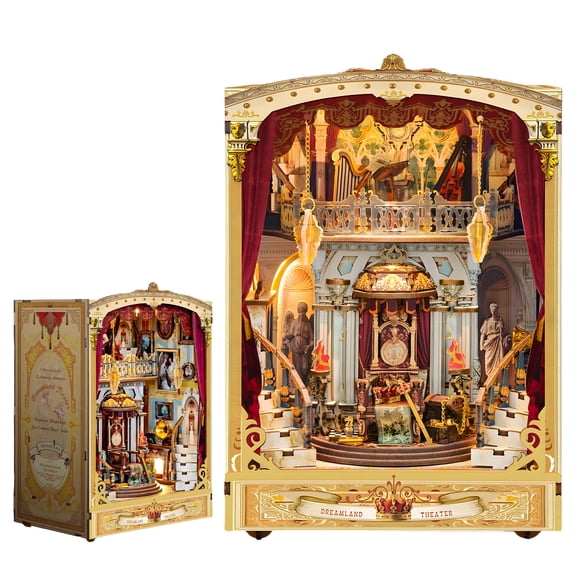 CYFW Mini House Building Kit,Multiple Touch Controls for Music & Lighting Diy Miniature House Kit,Sturdy Mortise and Tenon Structure Wood Building Kits 3D Wooden Puzzle