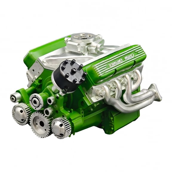 CYFW Mini V8 Engine Model Kit, Gasoline Powered 1/6 Scale Small Block 4-Stroke 44cc Water-Cooled, Build Your Own STEM Motor for Adults