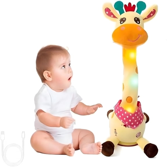 CYFW Musical Giraffe Toy  Sings, Dances & Repeats What You Say, Dancing Talking Giraffe Toy, Energetic Twisting Dance, Interactive Voice Imitation & Recording (1Pc)