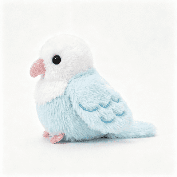 CYFW Palm-Sized Blue Pacific Parrotlet Keychain Plush Cute Soft 4.3 Inch Bird Stuffed Animal Realistic Parrot Toys Gifts Pendant for Backpack Decoration for Kids Adults