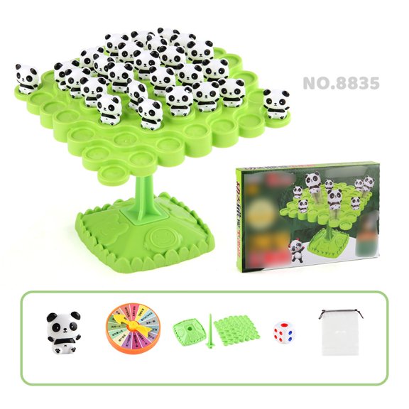 CYFW Panda Balance Game Toys,Balance Game Tree Two-Player Parent-Child Interactive Family Tabletop Puzzle Toy,Pandas Board for Kids and Adults(Panda)