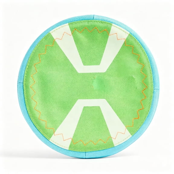 CYFW Paraflight Flying Disc Dog Toy-Water Floating Flyer-Durable Nylon Construction with Soft Rubber Edges-For Medium and Large Dogs-Size Large-9.75"Lx9.75"W-Pack of 1