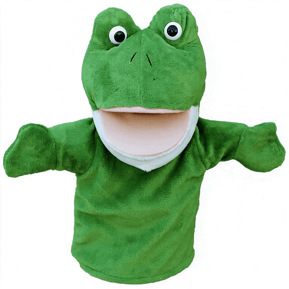 CYFW Plush Hand Puppets Frog Stuffed Animals Movable-Mouth Puppet Toys for Imaginative Pretend Play Storytelling Frog Puppet