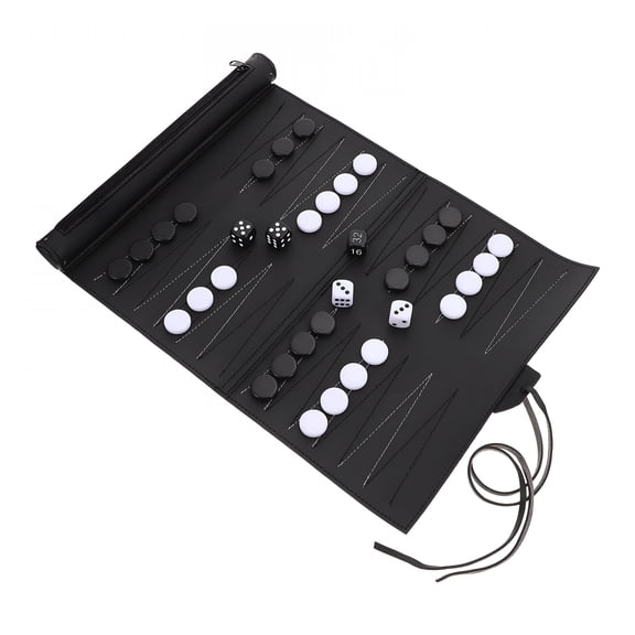 CYFW Portable Black Chess Board with Durable PU Material for Home Use,Easy to Carry,Foldable Design,Automatic Chess Board