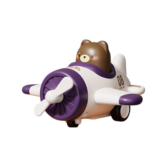 CYFW Press and Go Airplane Toys for Toddlers 1-3, Baby Animal Racing Cars Toys for 1 2 3 Years Old Boys Girls, Push Airplane Toys for 12-18 Months, 1St Christmas Birthday Gifts