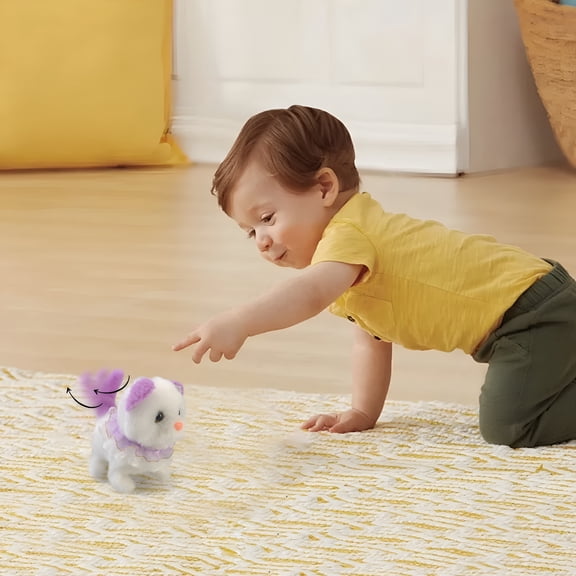 CYFW Realistic Robot Cat Toy - Walking Wagging Tail,Soft Kid-Friendly Material,for Interactive Play,Imagination Development Pet Companionship