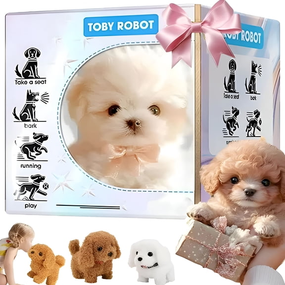 CYFW Robot Dog - Robot Bionic Puppy,My Realistic Robotic Puppy,Electronic Interactive Stuffed That Looks Real-Walking,Sit Barks Walk Run