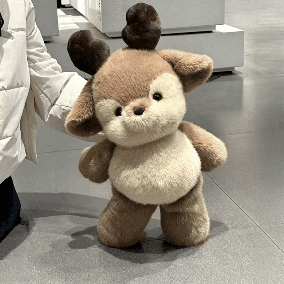 CYFW Running Plushies for Kids Adults,18" Running Animals Deer with Interactive Moving Legs for Stress Relief,Soft Stuffed Toy for Christmas Birthday Gifts