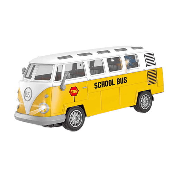 CYFW School Bus Toy Car with Opening Doors, Interactive Vehicle for Kids Age 6-8, Realistic Transportation Model for Imaginative Play, Style 2