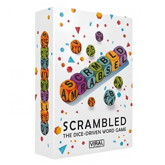 CYFW Scrambled Dice Word Game Fast-Paced Brain Exercise & Spelling Challenge | 12 Dice,3-Minute Rounds | Fun Party & Family Game for Adults & Teens | Vocabulary Builder Board Game for Game Night
