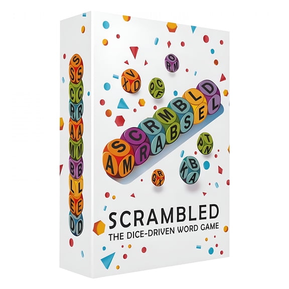 CYFW Scrambled Dice Word Game, Shuffling the Dice-Driven Word Game Fast-Paced Word Party Game New Fast-Paced Crossword Dice Challenge for 1-5 Players