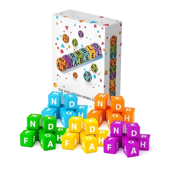 CYFW Shuffling the Dice-Driven Word Game,Fast-Paced Adult Party Game for Family Fun,Travel-Friendly Board Game Set with Cards and Prizes,Classic Nighttime Word Challenge,Creative Strategy Game