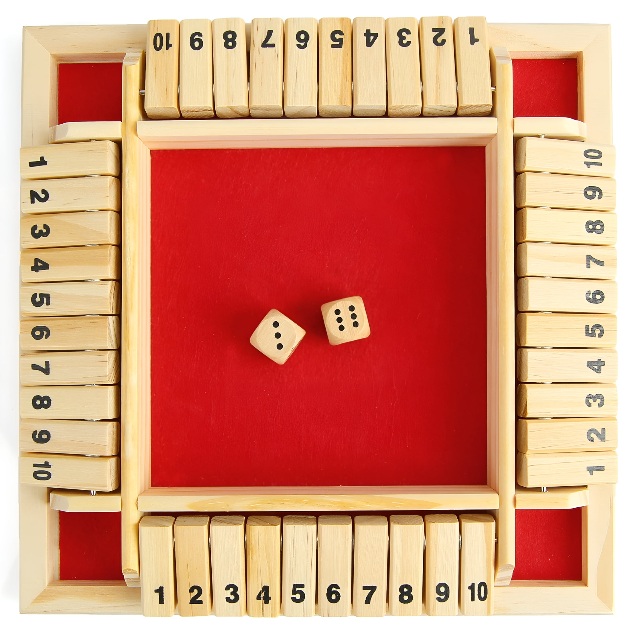 CYFW Shut-The-Box Game Educational Wooden Shut the Box Family Game ...