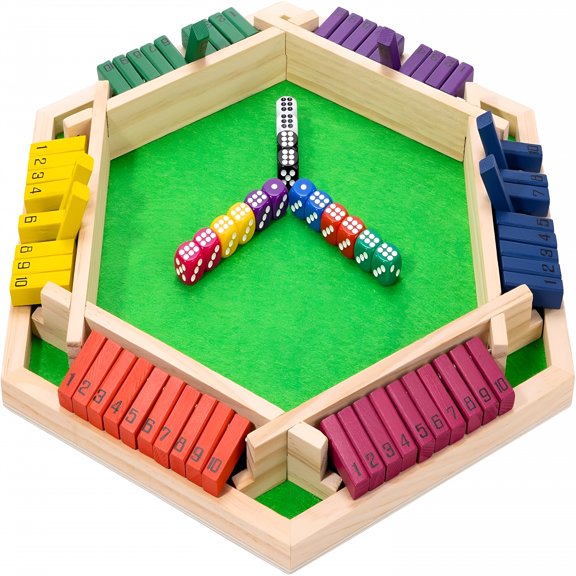 CYFW Shut The Box Game Wooden Board Game -2-6 Player Math Game educational board games- Educational and Entertaining