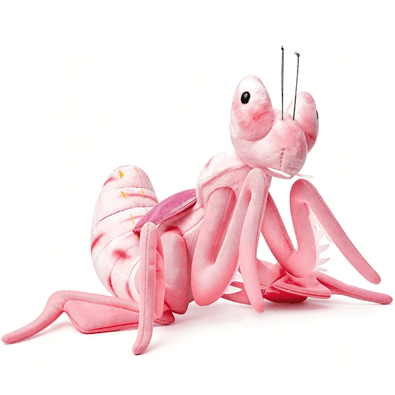 CYFW Simulation Pink Mantis Plush Toy - 12"Soft Realistic Orchid Mantis Stuffed Animal,Unique Plush Gift Collection for Kids