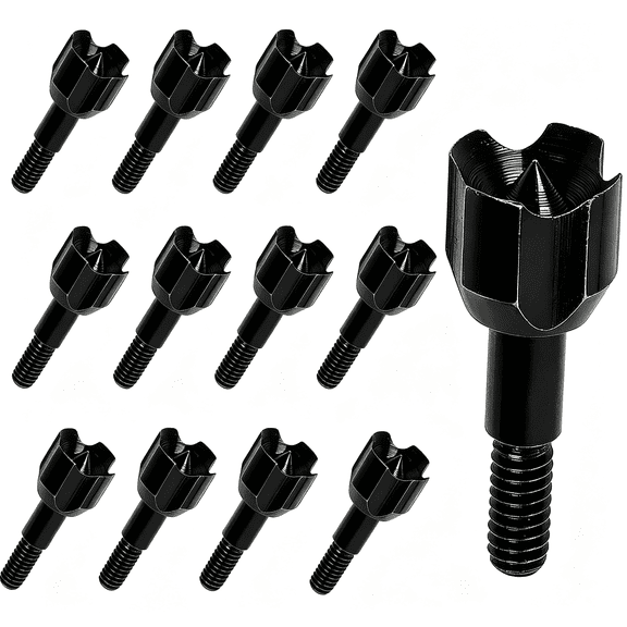 CYFW Small Game Broadheads 12PACK-100 Grain Blunt Arrow Tips Carbon Steel Small Game Arrow Heads Screw-in Crossbow Broadhead Arrow Tips for Stump Shooting Hunting Practice