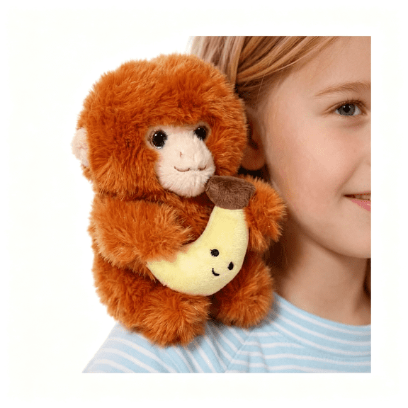 CYFW Soft and Cute Monkey Plush Toy,Standing Shoulder Monkey Animal Plush,Filled Animal Plush for Boys and Girls,Fun Gift and Decoration Monkey Stuffed Animal (6 Inches)