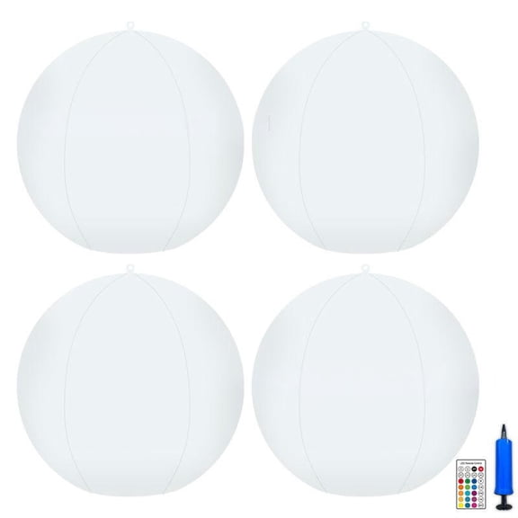 CYFW Solar Floating Pool Lights - 4 Pack 14 Inch 16 Color Changing Led Inflatable Balls,Ip67 Waterproof Solar Powered Glow Balls for Yard Pond Party Wedding Outdoor Decor