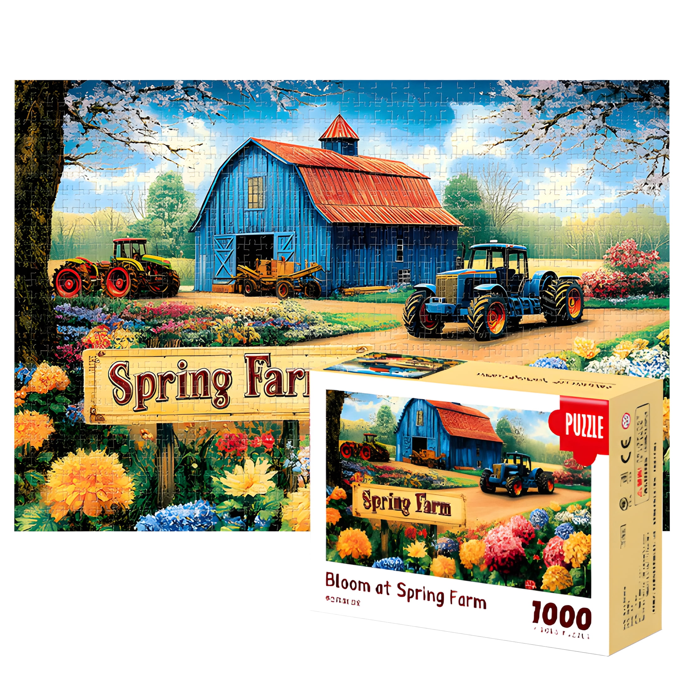 CYFW Spring Farm Puzzles for Adults 1000 Pieces,Unique Puzzles for ...