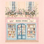 CYFW Square Art Kits for Adults, Book Shop Painting Kits for Beginners, Diy Dots Bookstore 5D Gem Art Square Drill Painting Kits for Home Wall Decor 12X16 Inch