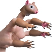 CYFW Squirrel Finger Puppet Tiny Hands Theater Prop,Funny Gag Gift for White Elephant,Easter Basket Swap,Adults and Kids
