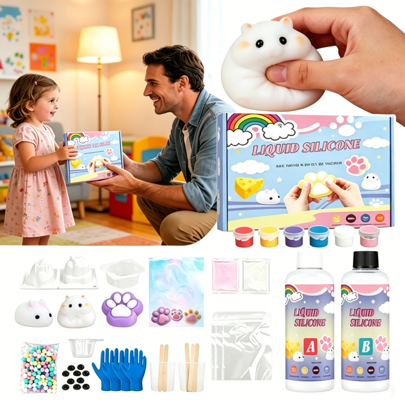 CYFW Squishy Making Kit-Birthday Gift for Girls&Boys-Creative Art Craft Kit for Kids-Fun Hands-On Making Activity for Children Ages 5-7