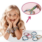 CYFW Sticky Rolls Bracelet Making Kit for Girls,Diy Arts and Crafts with 150 Pieces Beadsandelastic Cords for Kids Christmas Birthday Gifts