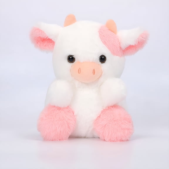 CYFW Strawberry Cow Plush Toy, Soft Cute Stuffed Animal Doll, Huggable Kawaii Cow Gift, 7.87-Inch Mini Plushie, Perfect for Kids Collectors
