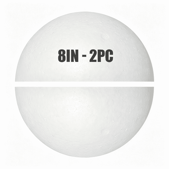 CYFW Styrofoam Half Balls 8 Inch,2Pc Large White Half Foam Balls for Crafts,Diy Craft Giant Foam Balls for Home&School