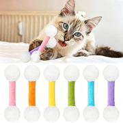 CYFW Swabs Catnip Toys Set of 6 Soft Plush Kicker Toys - Interactive Kitty Kick Sticks for Cat Lovers Gift - Sturdy Teething Chew Toy, Soft Plush Cat Kicker Toy