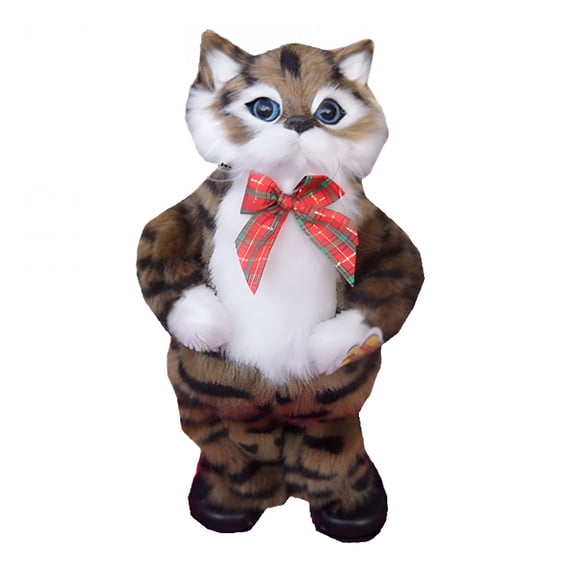 CYFW Talking Singing Cat Repeats What You Say Walking Electric Interactive Animated Toy Speaking Plush Buddy Gifts for Toddlers