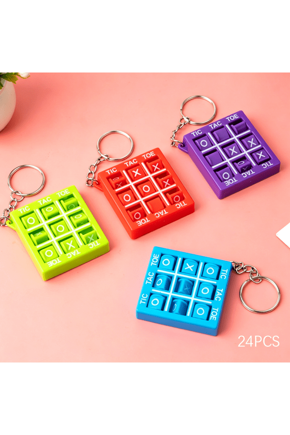 Tic Tac Toe Game Birthday Summer Party Favors Goodie Bags Stuffers Kids 3-5 4-8 8-12 Classroom Treasure Chest Carnival Prize Box Toys Bulk Keychain Pinata Filler Return Gifts Girl Boy