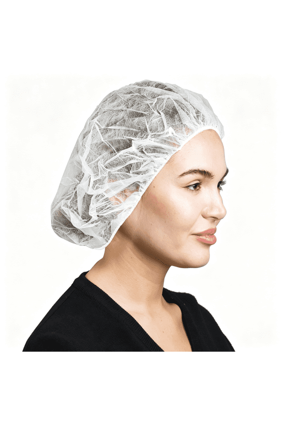 Unisex Polypropylene Bouffant Caps [100 | 1000 | Black | White | Blue | Red |Orange | Green | 21" | 24" | 28"] Unisex Polypropylene Scrub Caps Women