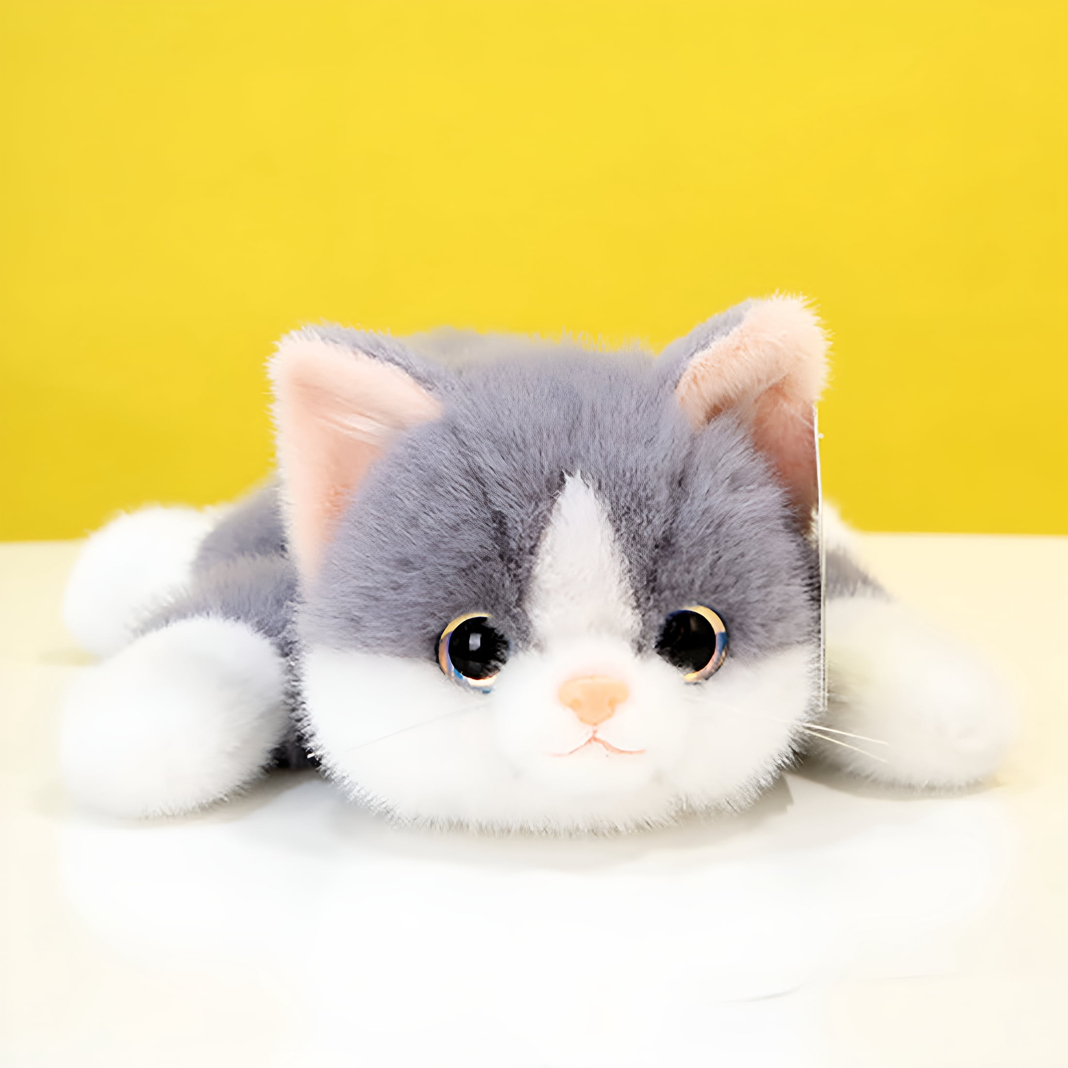 CYFW Weighted Cat Stuffed Animals 0.6 Lbs Cute Realistic Plush Toys 11.8 Inch Soft Plushies Gifts for Kids,Birthday Christmas for Kids,Boys,Girls,Adults,Grey