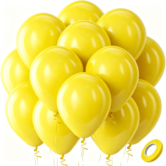 CYFW Yellow Balloons Latex Party Balloons - 100 Pack 12" Round Helium Yellow Balloons for Birthday Sunflower Party Decorations Sunflower Balloons