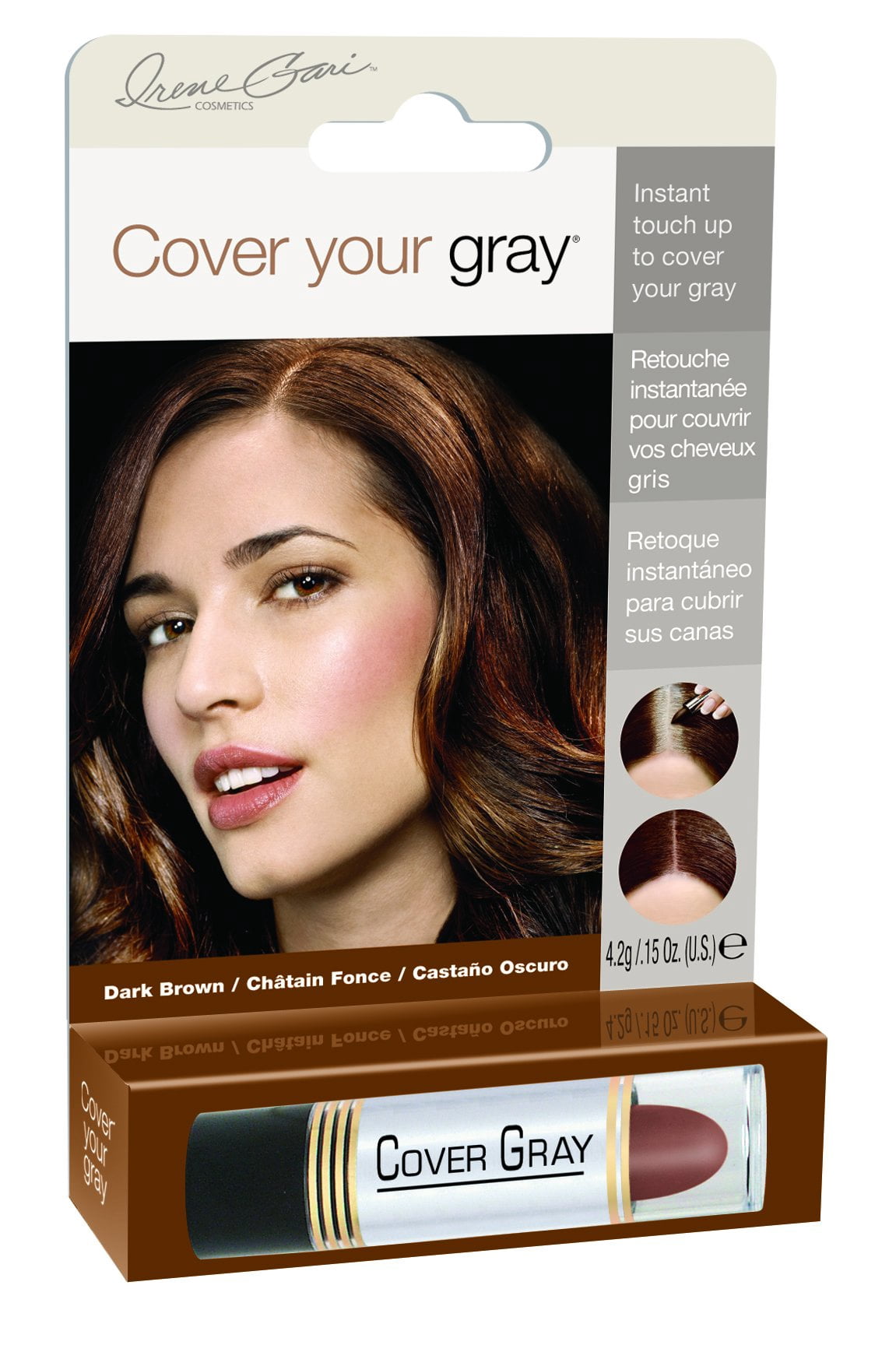 Cover Your Gray, Hair Color Touch Up Stick, Dark Brown, 021959041128 ...