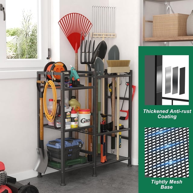 CYIHBOUR Garden Tool Organizer for Garage Organization 3 Tier Tool