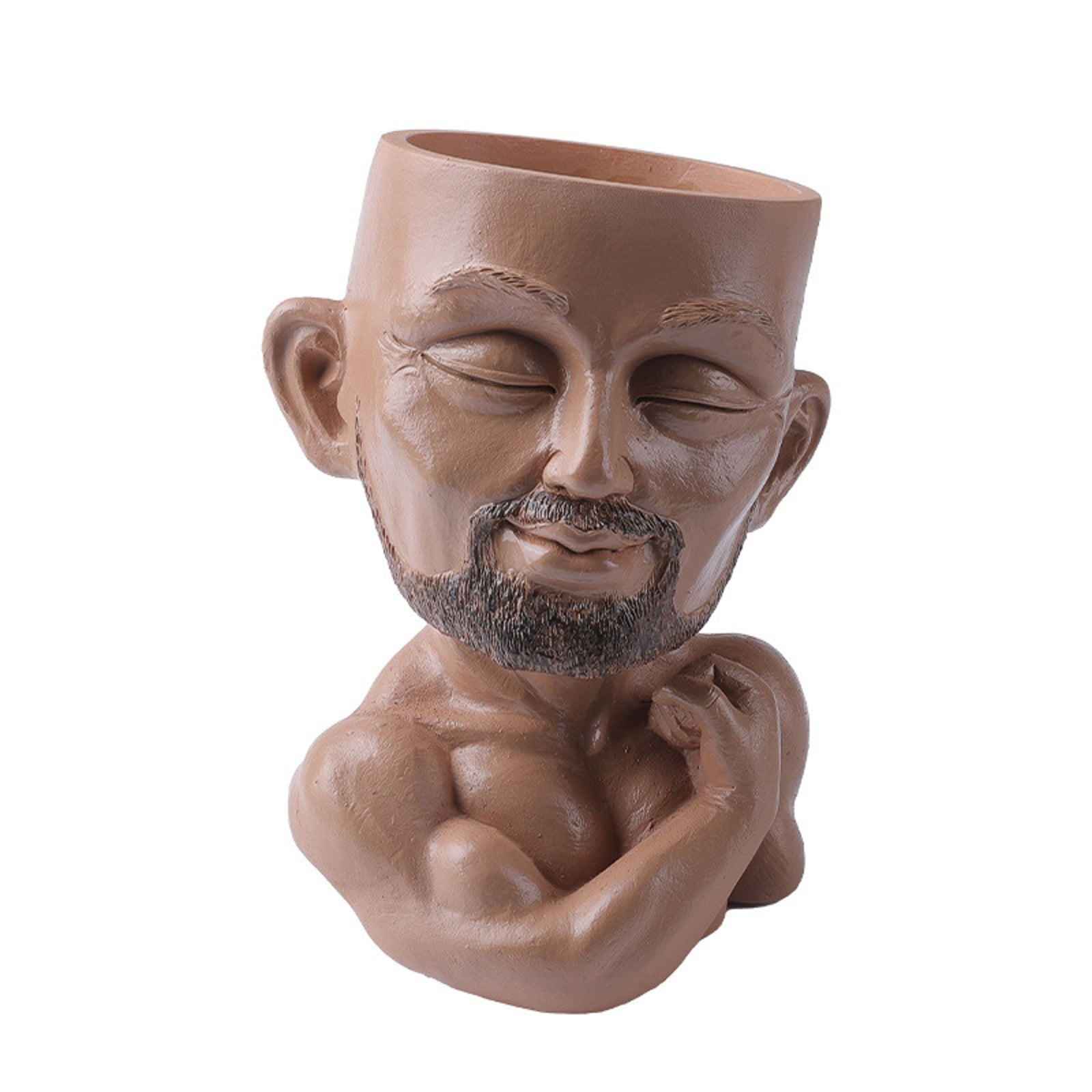 CYIHEYFU Face Planter Pots Head Planter Man Face Pot Head Face Flower