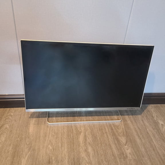 CYJHLY Flat panel display screens Stylish borderless design, vibrant Full HD picture, with metal stand (silver)