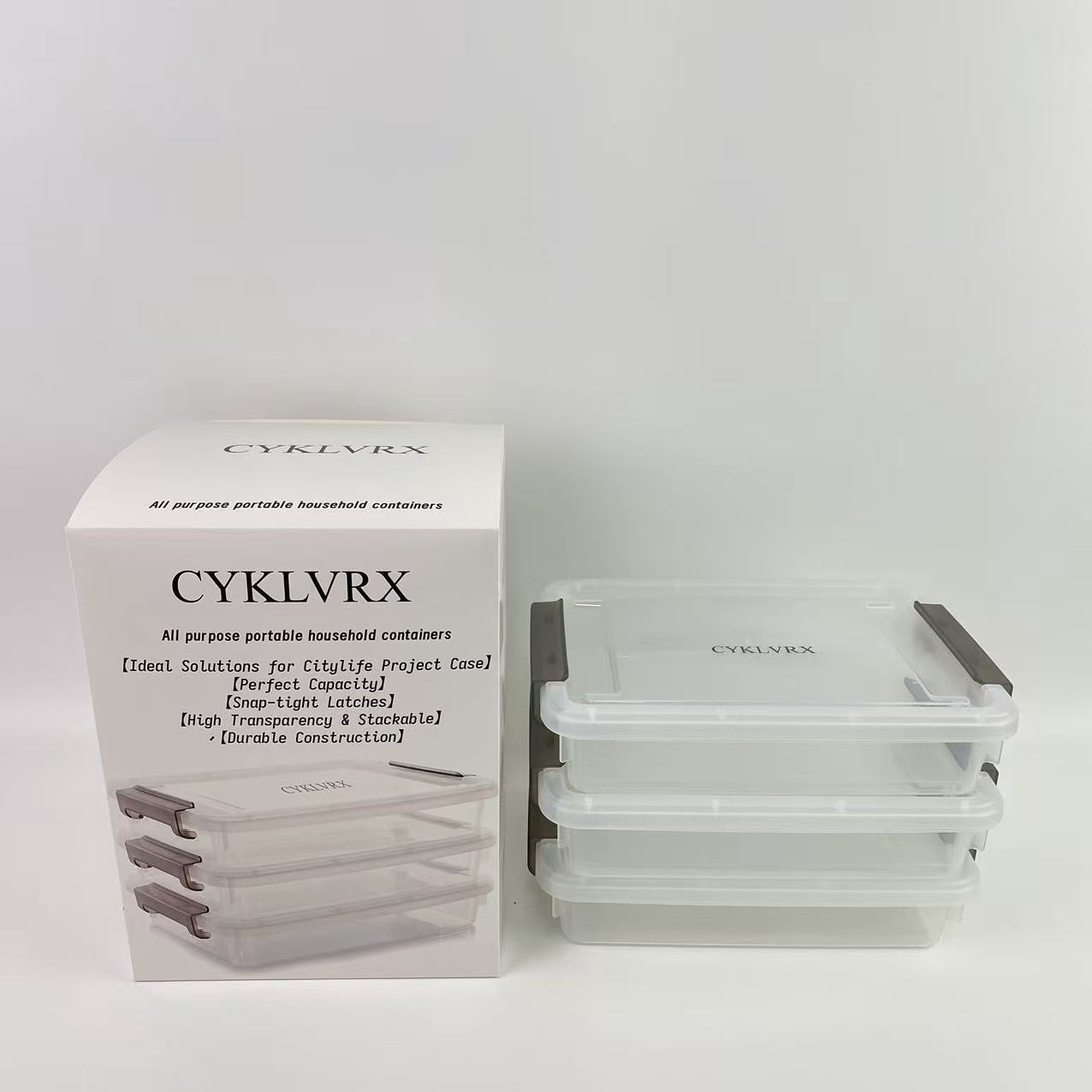 CYKLVRX All purpose portable household containers,Transparent Plastic Empty Multipurpose Tackle Box, First Aid, Sewing Kit, Arts Crafts Supplies Storage