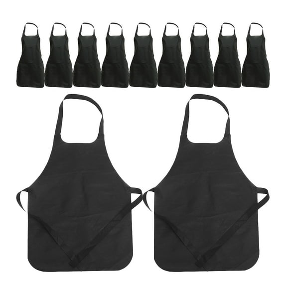 HEMOTON 15-Piece Disposable Bibs Set Non-Woven Hotpot BBQ Catering Aprons for Outdoor Dining and Cooking Use