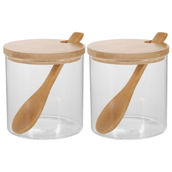 CYLINDSOME 2-Pack Spice Jars with Lids, Kitchen Seasoning Containers for Storage and Organized Pantry Use