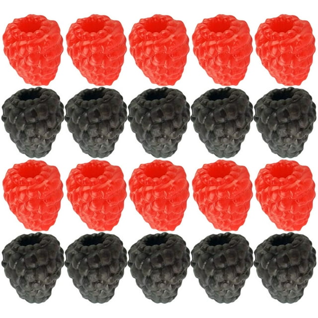 CYLINDSOME 20pcs Lifelike Artificial Raspberry Prop Faux Simulated ...