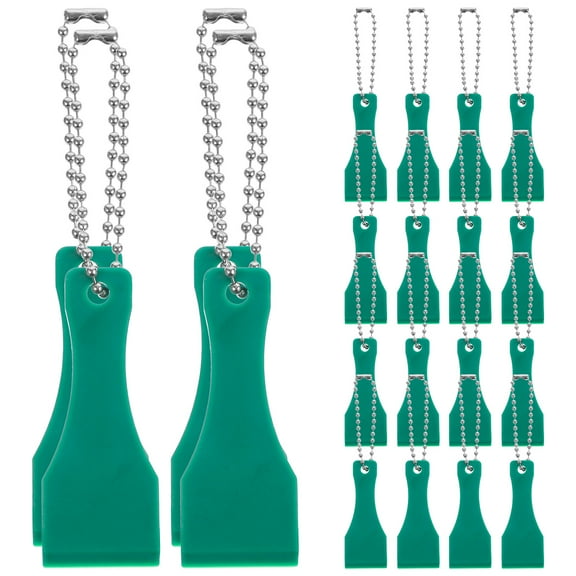CYLINDSOME 20pcs Portable Lottery Ticket Scrapers Scraping Tool Lottery Scrapers with Chain