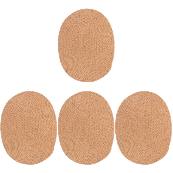 CYLINDSOME 4pcs Woven Placemats Dining Table Braided Placemat Heat Resistant Weave Placemats